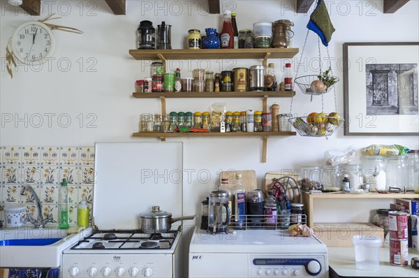 Kitchen interior of small French farmhouse