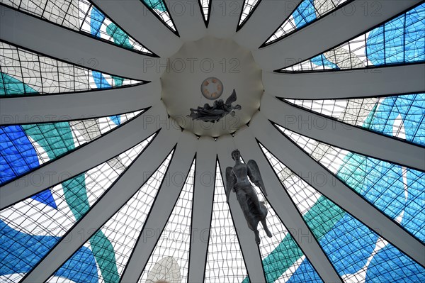 Angel hanging from the ceiling of the Cathedral of Brasilia