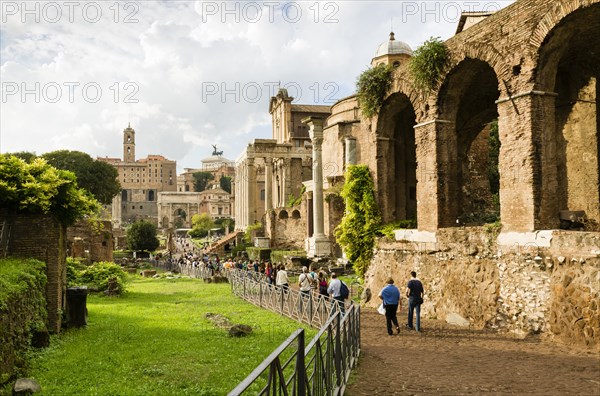 Tourists in Via Sacra