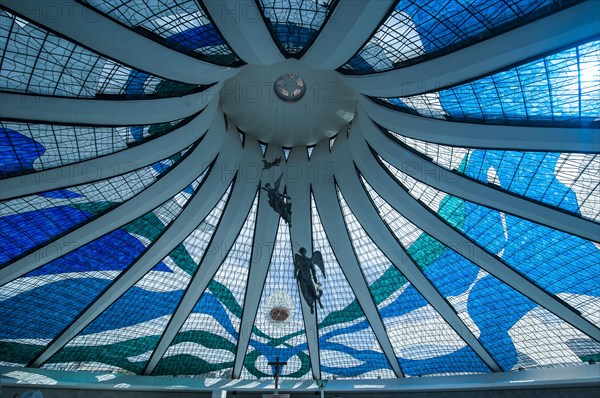 Stained glass in the Metropolitan Cathedral of Brasilia