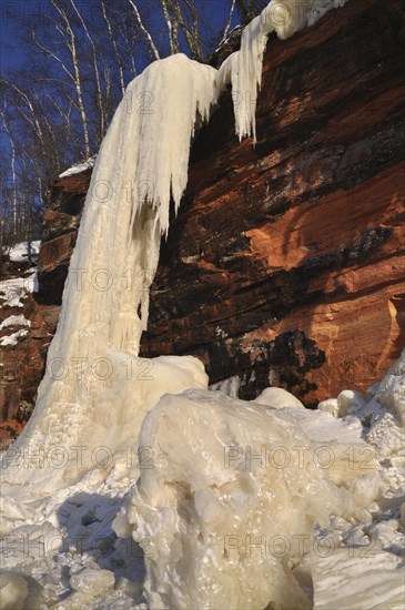 Frozen waterfall