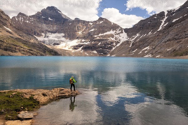 Hiker at Lake McArthur