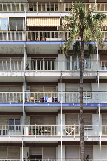 Residential building with balconies