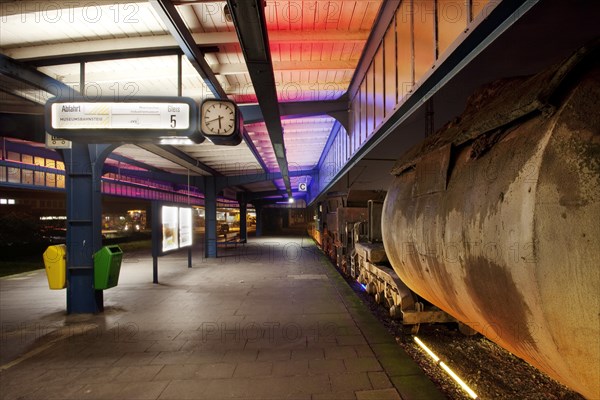 Museum platform with the disused tracks 4 and 5 of Oberhausen central railway station