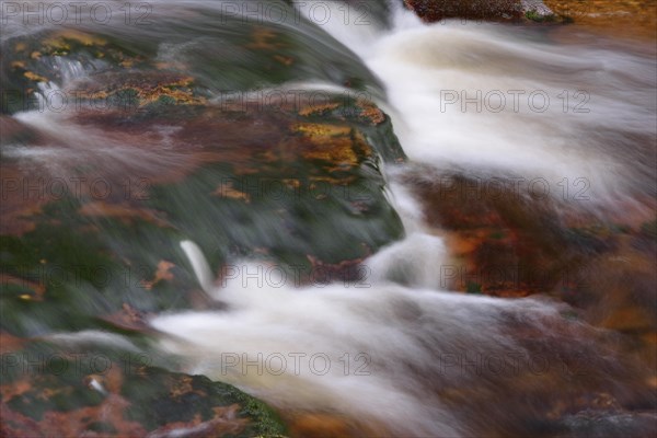 Water flowing over rocks