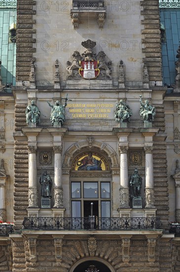 City coat of arms on tower