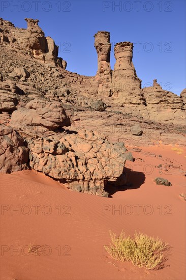 Sandstone rock towers at the Cirque