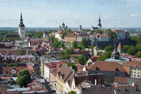 View from St. Olaf's Church of the Lower Town and the Upper Town