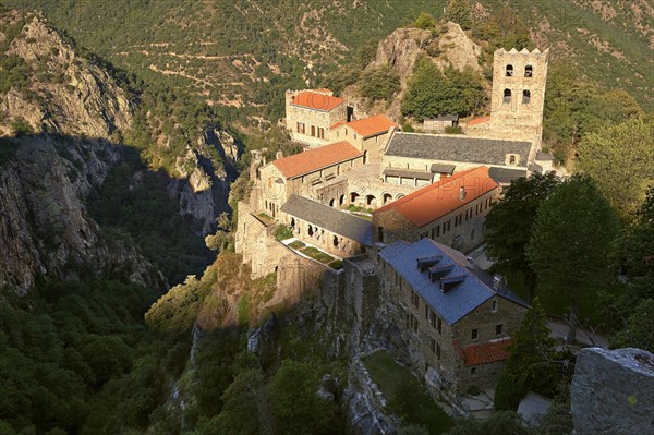 First Romanesque or Lombard Romanesque style Abbey of Saint Martin-du-Canigou