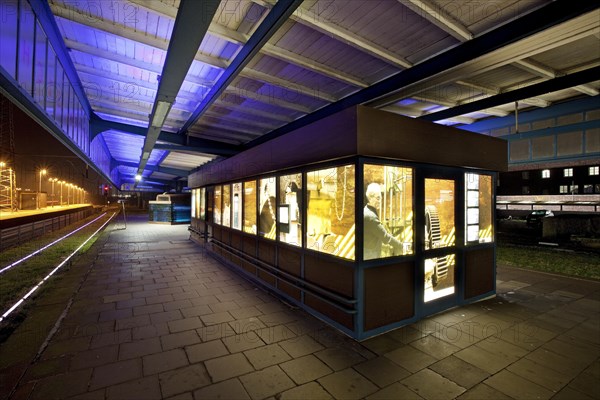 Museum platform with the disused tracks 4 and 5 of Oberhausen central railway station