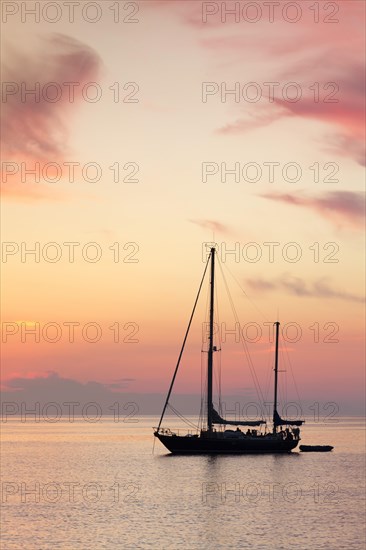 Sailboat at sunset