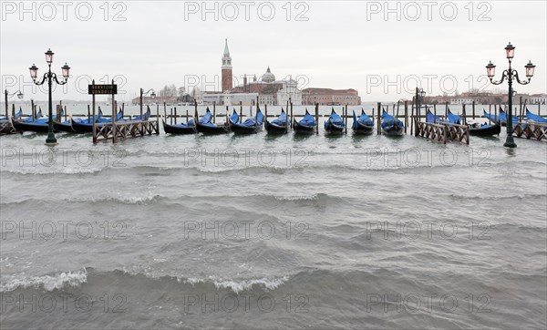 High water or acqua alta in St Mark's Square