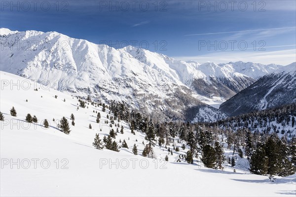 View of Stotz mountain seen from Lagauntal valley