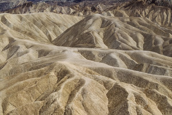 Eroded badlands in the Gower Gulch seen from Zabriskie Point