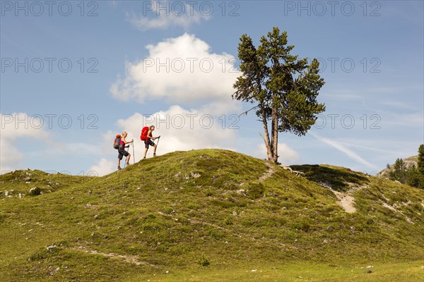 Two women hiking