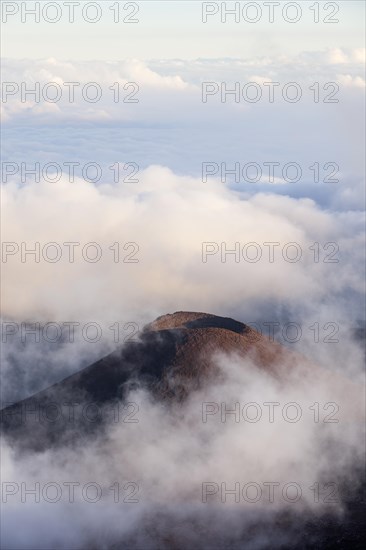 Crater in the fog