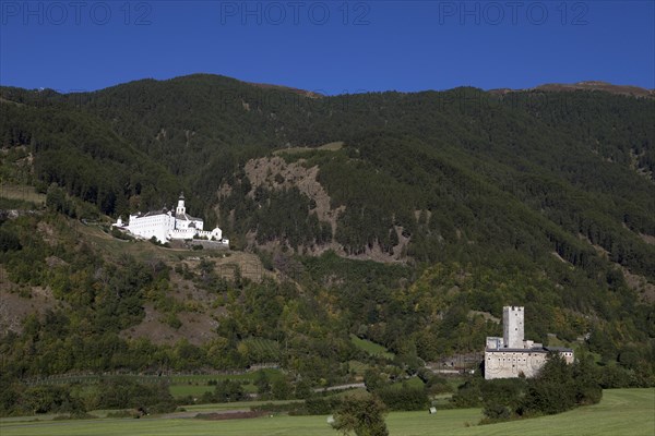 Marienberg Abbey and Furstenburg castle in Burgeis