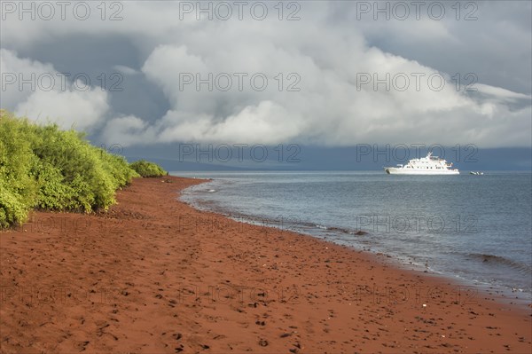 Red sandy beach