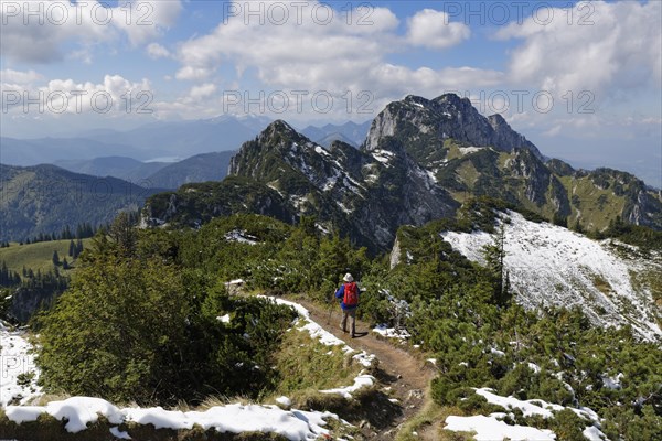 Achselkopfe Mountain and Benediktenwand mountain ridge