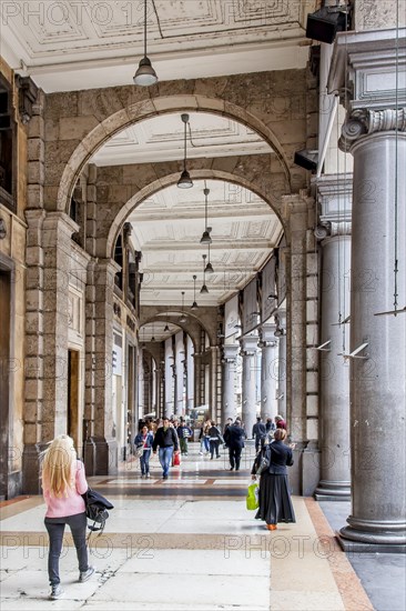 Arcades in the mall Corso Vittorio Emanuele