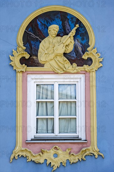 Window with stucco and Luftlmalerei
