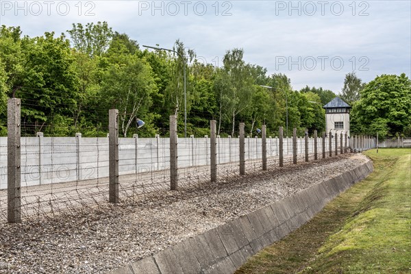 Barbed wire fence