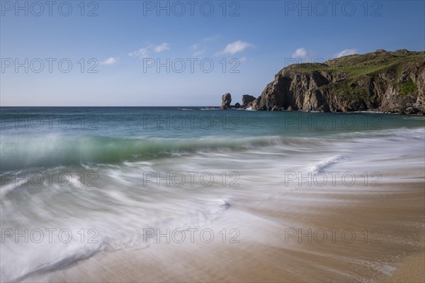 Waves break on the beach of Dalmore