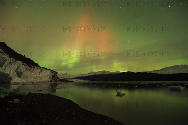 Aurora borealis over College Fjord