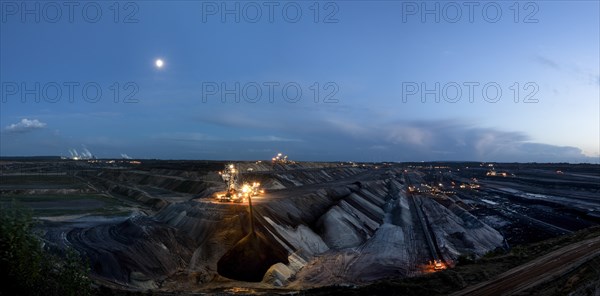 Open-cast lignite mining