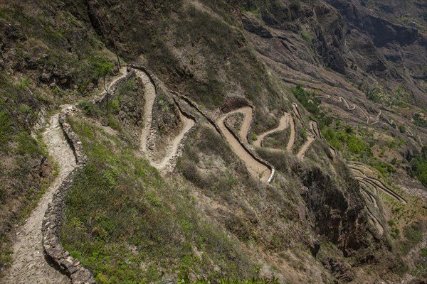 Hiking trails on the steep slopes of the Paul Valley