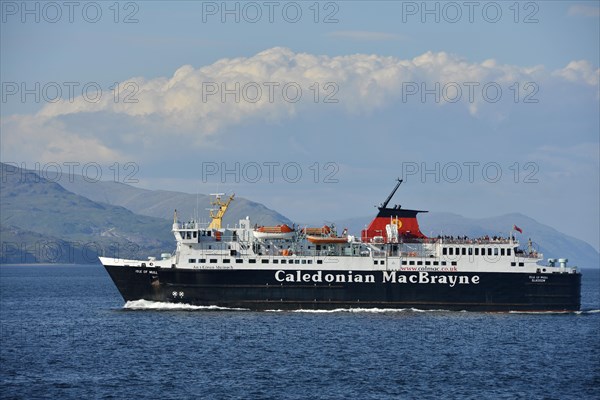 Large ferry of the Caledonian MacBrayne shipping company