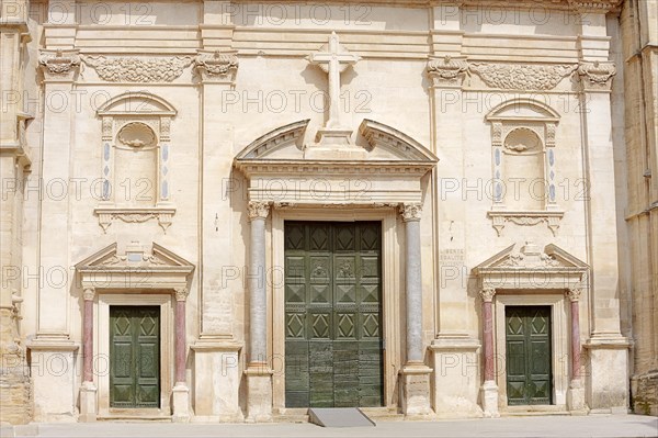 Entrance to the Gothic Cathedral of Saint-Siffrein or Carpentras Cathedral