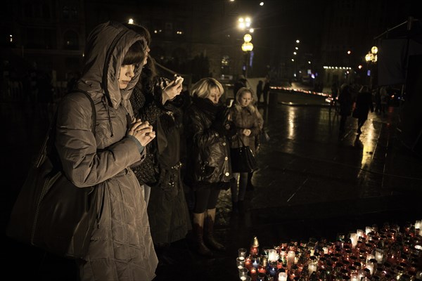 Mourning ceremony for victims of the Euromaidan in Kiev