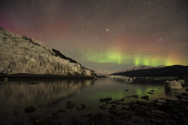 Aurora borealis over College Fjord