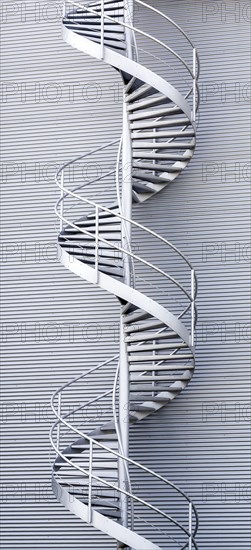 Spiral staircase made of steel