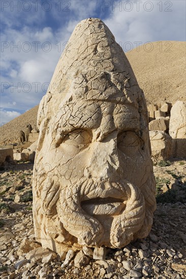 Stone head of Zeus