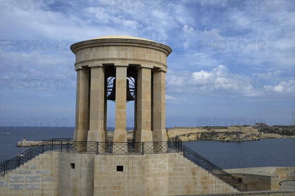 Siege Bell Monument commemorating people who lost their lives in World War II