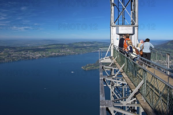 View over Lake Lucerne from the upper deck of the Hammetschwand Elevator