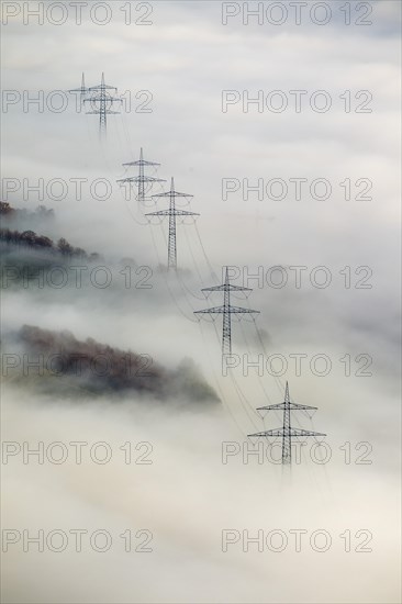 Pylons in the fog