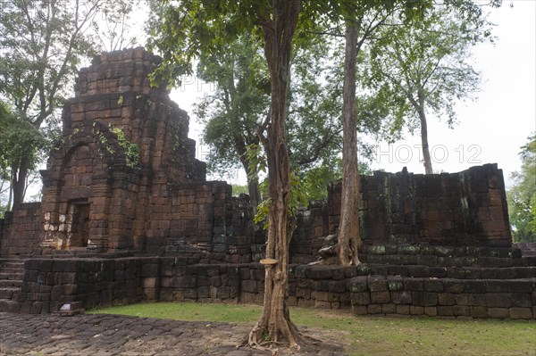 Overgrown temple tower