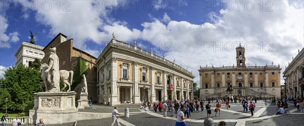 Panoramic view of Capitol Square with the church Santa Maria in Aracoeli