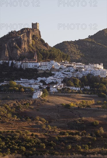 The White Town of Zahara de la Sierra below a Moorish castle