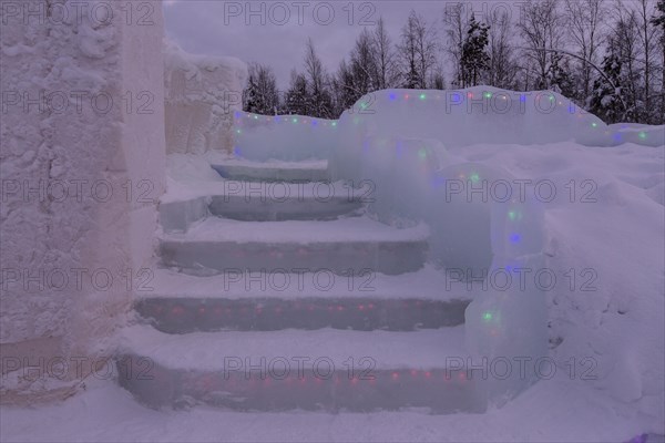 Stairs made of ice