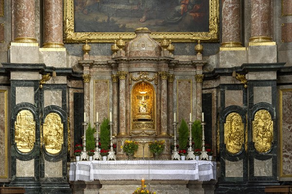 High altar with the miraculous image in the tabernacle