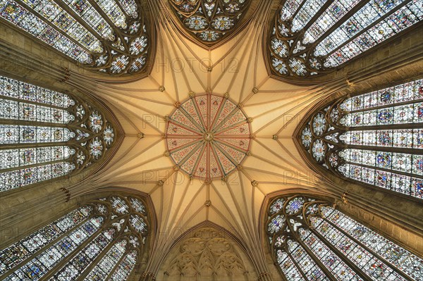 Decorated ceiling of the octagon in the chapter house