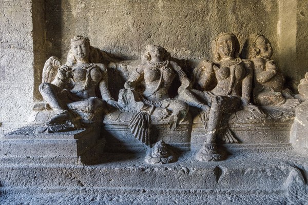 Stone sculptures in cave 16