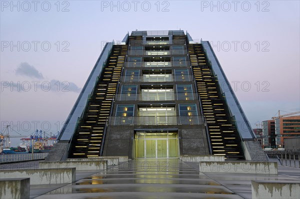 Dockland office building at dawn