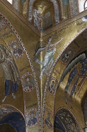 Byzantine mosaic with angels