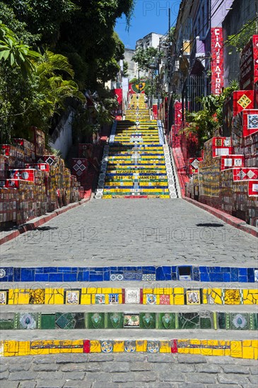 Escadaria Selaron steps in Lapa