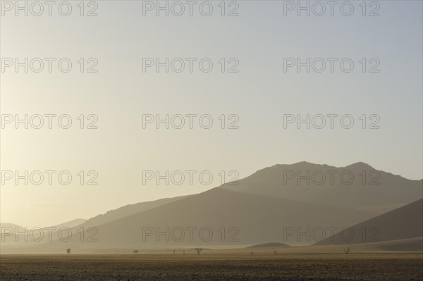 Morning haze over the landscape of the Namib Desert